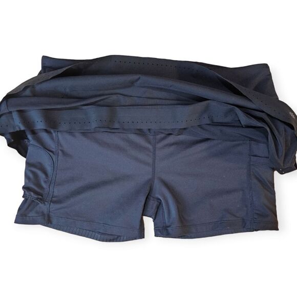 Athleta Black Perforated Tennis Skirt Large - Picture 4 of 7